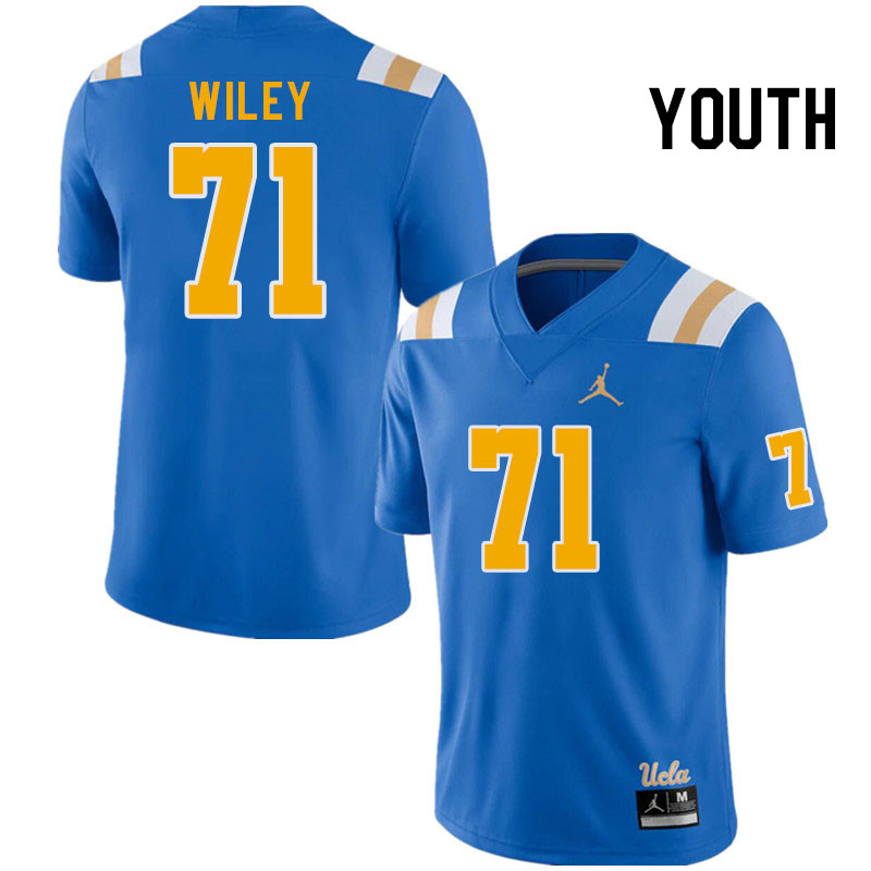 Youth #71 Jake Wiley UCLA Bruins College Football Jerseys Stitched Sale-Royal